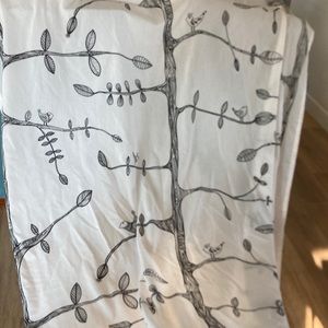 Two IKEA light filtering bird curtains, good condition, 57 wide by 108 inches